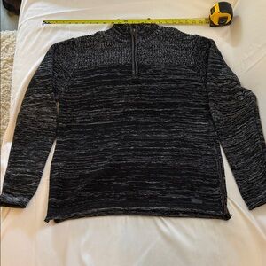 Men's Charcoal Zip-Up Sweater